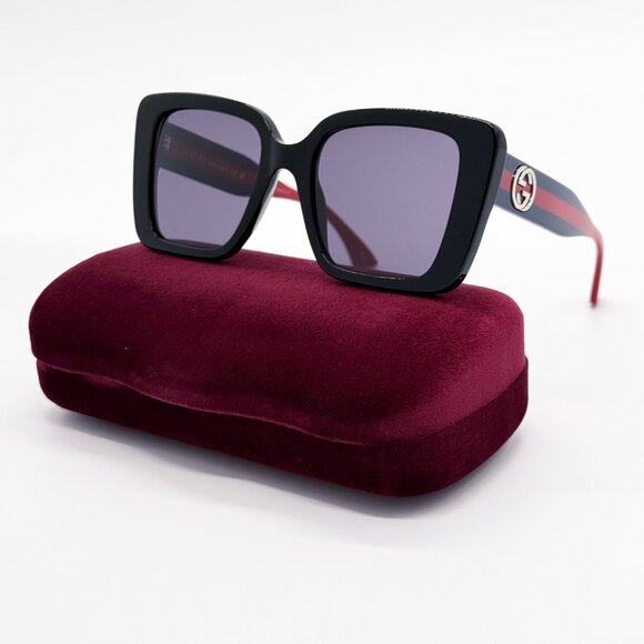 NEW GUCCI GG1861S 004 WOMEN SHINY BLACK SUNGLASSES GUCCI - Picture 2 of 13